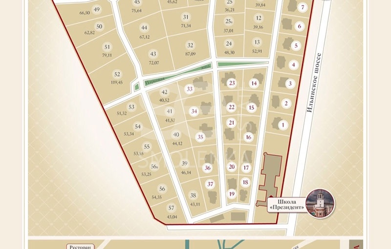 Продажа участка, КП Парквилль, Ильинское, пл. уч. 67.12 сот