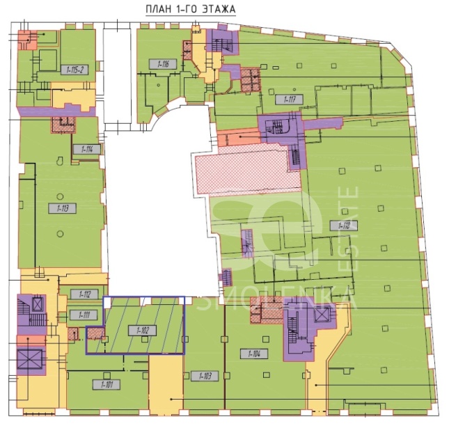 Аренда торговой площади, площадь 111.6 кв.м., 1 этаж, Краснопролетарская ул, 16стр1, район Тверской