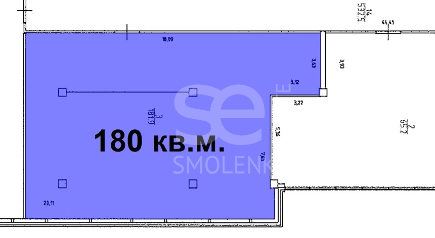 Аренда торговой площади, площадь 180 кв.м., 2 этаж, Венёвская ул, 6, район Южное Бутово