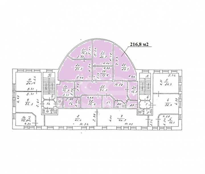 Аренда офиса, площадь 216.8 кв.м., 2 этаж, Садовая-Черногрязская ул, 13/3стр1, район Басманный