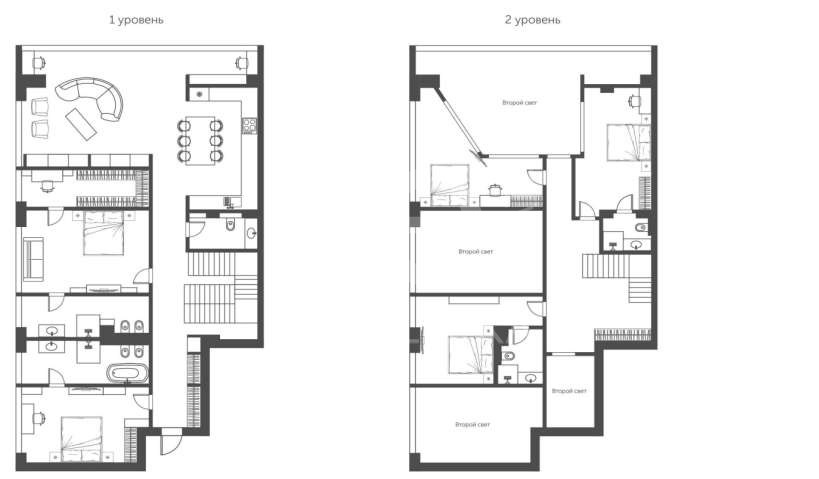 Продажа квартиры, площадь 290 кв.м., 2 этаж, ЖК Садовые кварталы, Усачёва ул, 11К