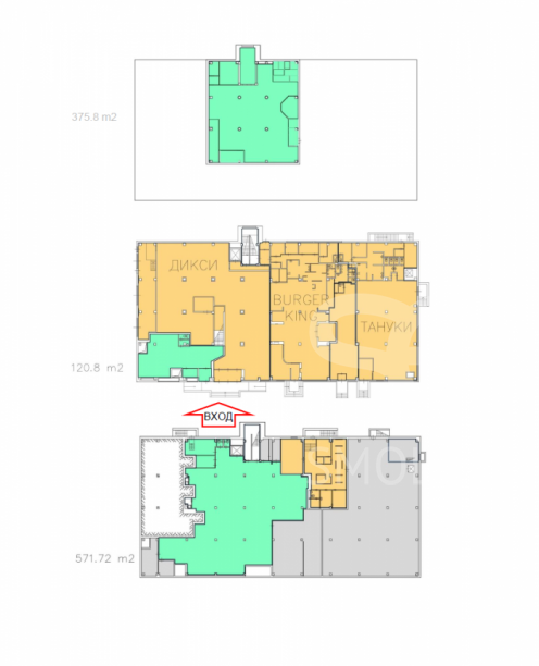 Аренда торговой площади, площадь 1068.32 кв.м., 1 этаж, Маршала Катукова ул, 23, район Строгино
