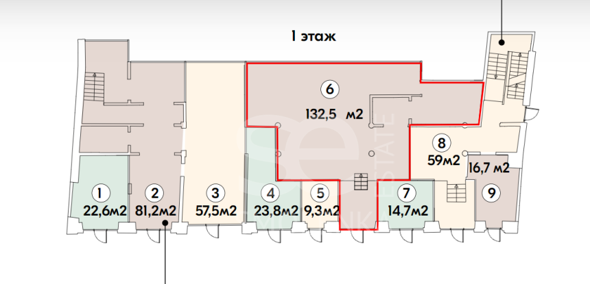 Аренда торговой площади, площадь 132.5 кв.м., 1 этаж, Новослободская ул, 19стр1, район Тверской
