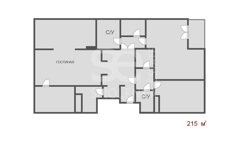 Продажа квартиры, площадь 215 кв.м., 6 этаж, ЖК Трилогия, Трехгорный Вал ул, 14с1