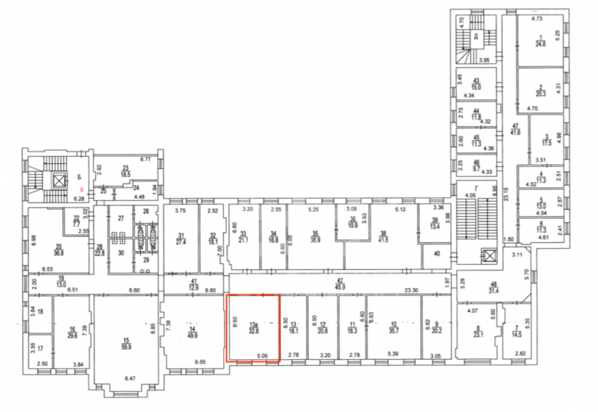 Аренда офиса, площадь 32.8 кв.м., 4 этаж, Мясницкая ул, 24/7 с.3, район Басманный