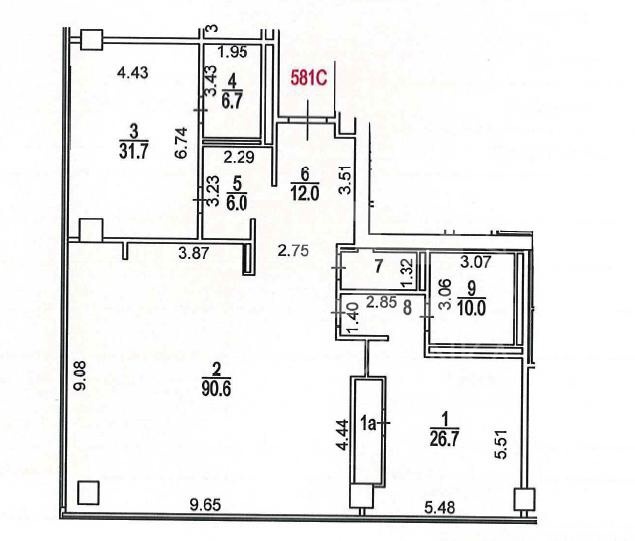 Продажа апартаментов, площадь 193 кв.м., 58 этаж, ЖК Город Столиц, Пресненская наб, 8с1
