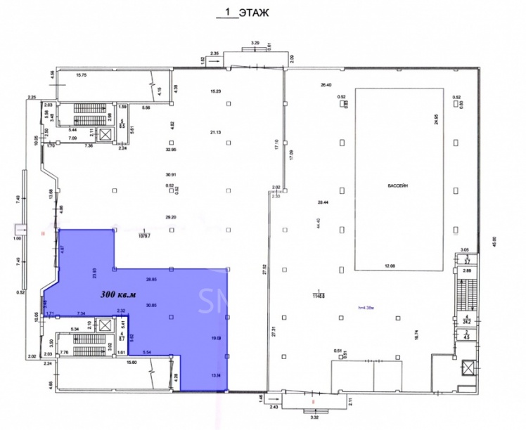 Аренда помещения свободного назначения, площадь 300 кв.м., 1 этаж, Перервинский б-р, 4к1, район Марьино