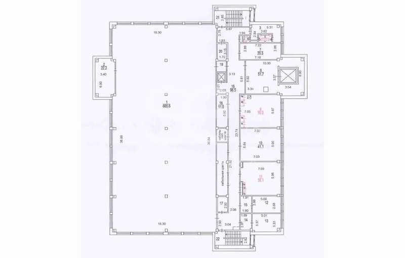 Аренда офиса, площадь 665.6 кв.м., 5 этаж, Осенний б-р, 4, район Крылатское