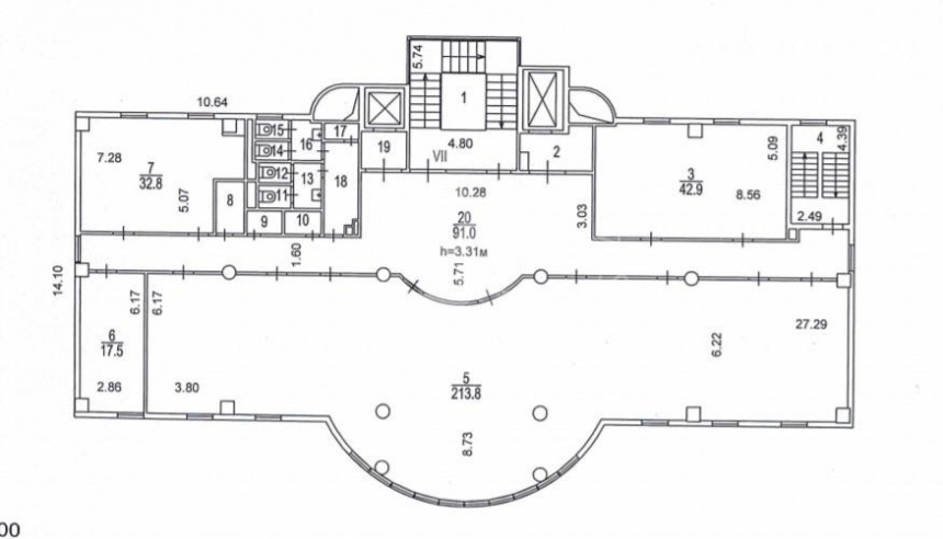 Аренда офиса, площадь 3825 кв.м., -2 этаж, Севастопольский пр-кт, 10к1, район Котловка