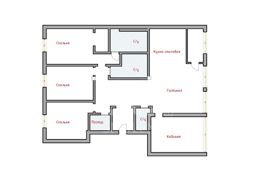 Продажа квартиры, площадь 210 кв.м., 3 этаж, ЖК Кристалл Хаус, Коробейников пер, 1