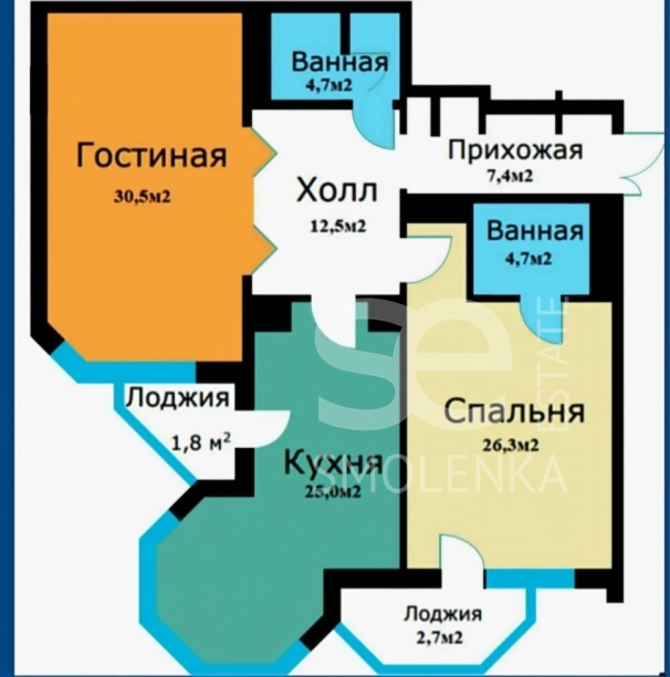 Продажа квартиры, площадь 111.1 кв.м., 6 этаж, ЖК ЖК "Вавилово", Архитектора Власова ул, 6